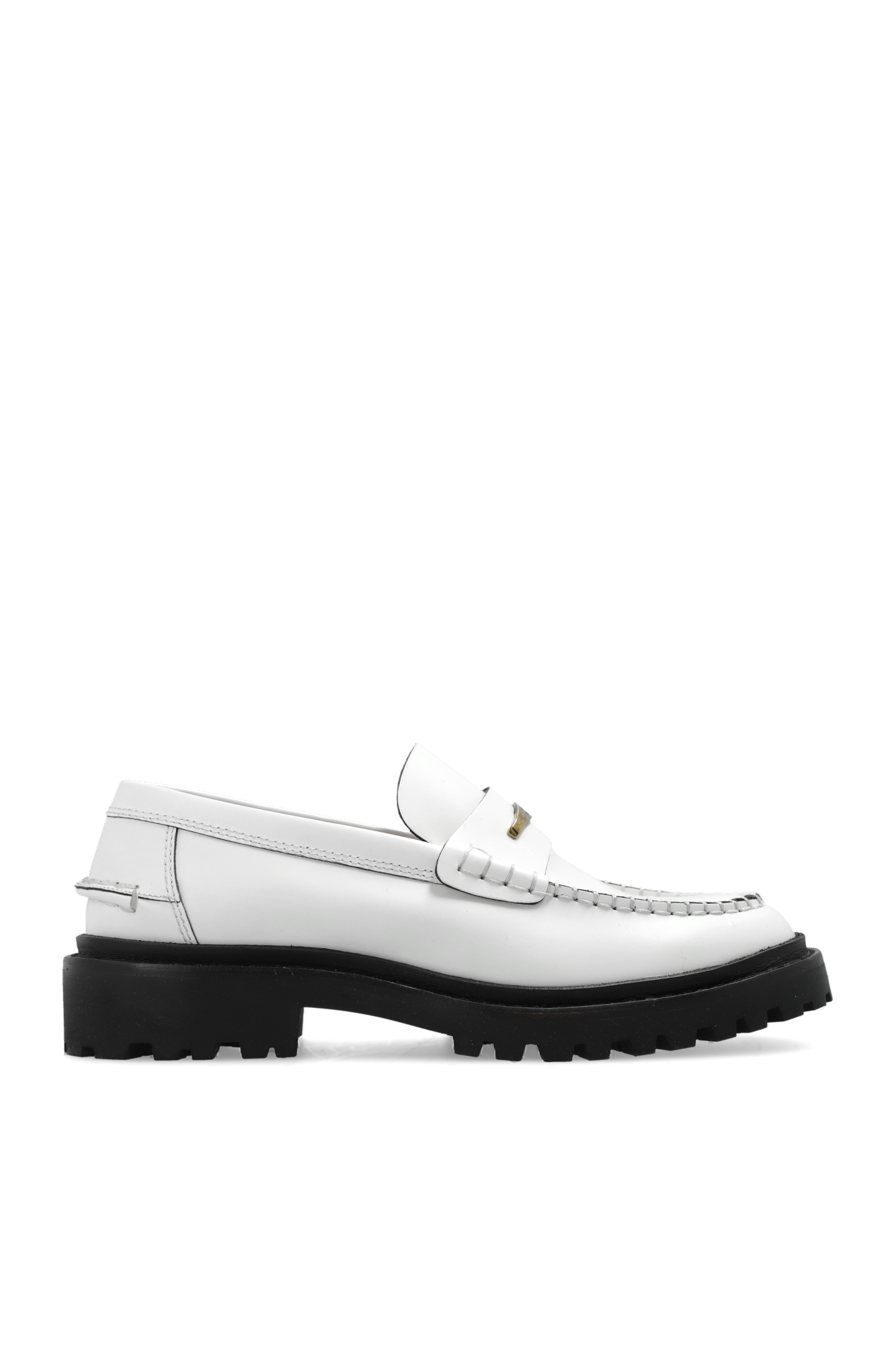 hat men shoe-care 45 Trunks - White 'Frezza' leather loafers